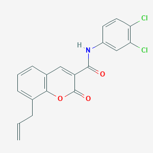 molecular formula C19H13Cl2NO3 B3570822 N-(3,4-dichlorophenyl)-2-oxo-8-prop-2-enylchromene-3-carboxamide 