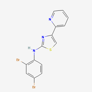 molecular formula C14H9Br2N3S B3570838 N-(2,4-dibromophenyl)-4-pyridin-2-yl-1,3-thiazol-2-amine 