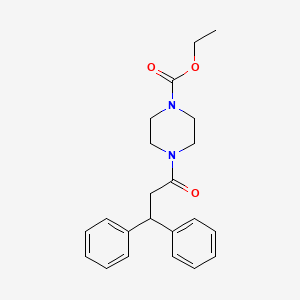 molecular formula C22H26N2O3 B3570860 Ethyl 4-(3,3-diphenylpropanoyl)piperazine-1-carboxylate 