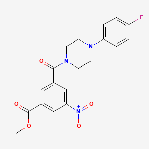 molecular formula C19H18FN3O5 B3570868 methyl 3-[4-(4-fluorophenyl)piperazine-1-carbonyl]-5-nitrobenzoate 