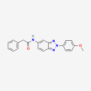 molecular formula C21H18N4O2 B3570898 N-[2-(4-methoxyphenyl)-2H-1,2,3-benzotriazol-5-yl]-2-phenylacetamide 