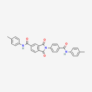 molecular formula C30H23N3O4 B3570959 N-(4-methylphenyl)-2-[4-[(4-methylphenyl)carbamoyl]phenyl]-1,3-dioxoisoindole-5-carboxamide CAS No. 5186-70-9