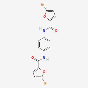 molecular formula C16H10Br2N2O4 B3570981 N,N'-benzene-1,4-diylbis(5-bromofuran-2-carboxamide) CAS No. 5561-48-8
