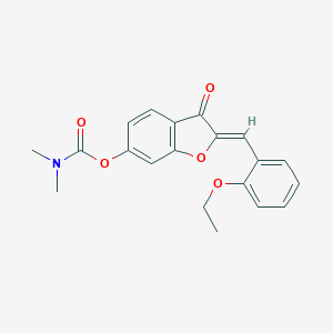 B357108 (Z)-2-(2-ethoxybenzylidene)-3-oxo-2,3-dihydrobenzofuran-6-yl dimethylcarbamate CAS No. 623116-25-6