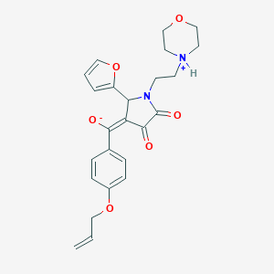 molecular formula C24H26N2O6 B357112 4-(4-(allyloxy)benzoyl)-5-(furan-2-yl)-3-hydroxy-1-(2-morpholinoethyl)-1H-pyrrol-2(5H)-one CAS No. 638134-05-1