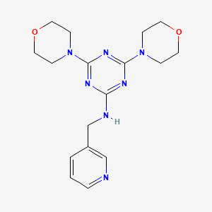 molecular formula C17H23N7O2 B3571136 N-(4,6-DIMORPHOLINO-1,3,5-TRIAZIN-2-YL)-N-(3-PYRIDYLMETHYL)AMINE 