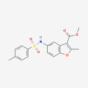 molecular formula C18H17NO5S B3571166 METHYL 2-METHYL-5-(4-METHYLBENZENESULFONAMIDO)-1-BENZOFURAN-3-CARBOXYLATE 
