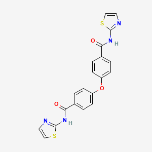 molecular formula C20H14N4O3S2 B3571216 N-(1,3-thiazol-2-yl)-4-[4-(1,3-thiazol-2-ylcarbamoyl)phenoxy]benzamide 