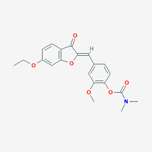 B357127 (Z)-4-((6-ethoxy-3-oxobenzofuran-2(3H)-ylidene)methyl)-2-methoxyphenyl dimethylcarbamate CAS No. 869078-82-0