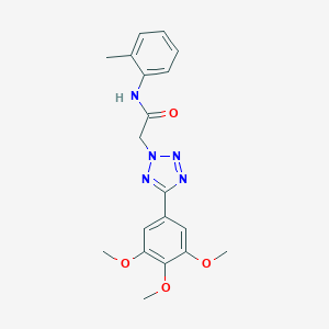 molecular formula C19H21N5O4 B357129 N-(2-METHYLPHENYL)-2-[5-(3,4,5-TRIMETHOXYPHENYL)-2H-1,2,3,4-TETRAZOL-2-YL]ACETAMIDE CAS No. 696623-80-0