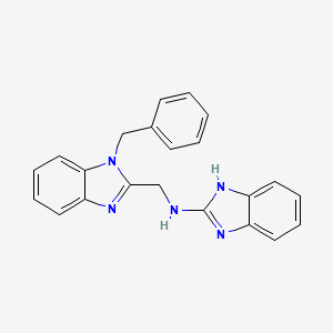 molecular formula C22H19N5 B3571446 N-[(1-benzylbenzimidazol-2-yl)methyl]-1H-benzimidazol-2-amine 