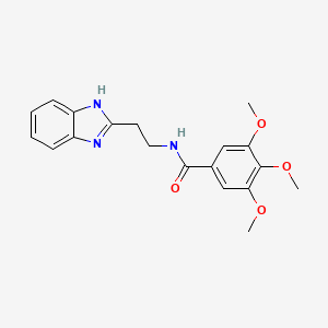 molecular formula C19H21N3O4 B3571541 N-[2-(1H-1,3-benzodiazol-2-yl)ethyl]-3,4,5-trimethoxybenzamide 