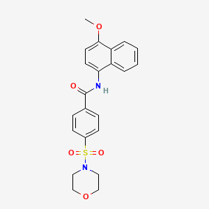 molecular formula C22H22N2O5S B3571552 N-(4-methoxynaphthalen-1-yl)-4-morpholin-4-ylsulfonylbenzamide CAS No. 5362-28-7