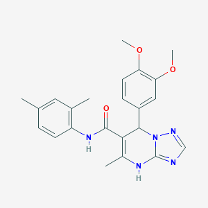 molecular formula C23H25N5O3 B357157 7-(3,4-dimethoxyphenyl)-N-(2,4-dimethylphenyl)-5-methyl-4,7-dihydro[1,2,4]triazolo[1,5-a]pyrimidine-6-carboxamide CAS No. 713504-97-3