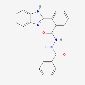 molecular formula C21H16N4O2 B3571580 N'-[2-(1H-1,3-BENZODIAZOL-2-YL)BENZOYL]BENZOHYDRAZIDE 