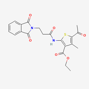 molecular formula C21H20N2O6S B3571603 ETHYL 5-ACETYL-2-[3-(1,3-DIOXO-2,3-DIHYDRO-1H-ISOINDOL-2-YL)PROPANAMIDO]-4-METHYLTHIOPHENE-3-CARBOXYLATE 