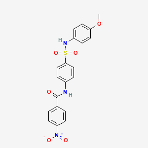 molecular formula C20H17N3O6S B3571899 N-[4-[(4-methoxyphenyl)sulfamoyl]phenyl]-4-nitrobenzamide 