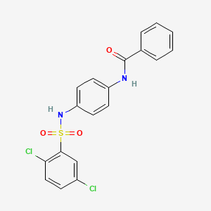 molecular formula C19H14Cl2N2O3S B3571903 N-[4-[(2,5-dichlorophenyl)sulfonylamino]phenyl]benzamide 