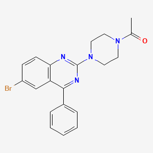 molecular formula C20H19BrN4O B3571907 Ethanone, 1-[4-(6-bromo-4-phenyl-2-quinazolinyl)-1-piperazinyl]- CAS No. 313398-52-6