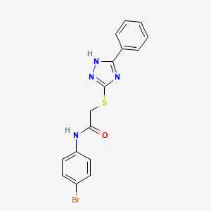 molecular formula C16H13BrN4OS B3572409 N-(4-bromophenyl)-2-[(5-phenyl-4H-1,2,4-triazol-3-yl)sulfanyl]acetamide 