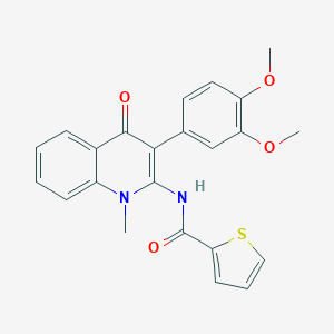 molecular formula C23H20N2O4S B357252 N-[3-(3,4-dimethoxyphenyl)-1-methyl-4-oxoquinolin-2-yl]thiophene-2-carboxamide CAS No. 883965-11-5