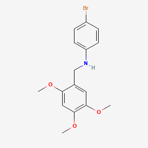 molecular formula C16H18BrNO3 B3572545 N-(4-BROMOPHENYL)-N-(2,4,5-TRIMETHOXYBENZYL)AMINE 