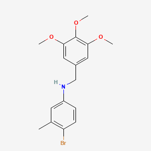 molecular formula C17H20BrNO3 B3572546 N-(4-BROMO-3-METHYLPHENYL)-N-(3,4,5-TRIMETHOXYBENZYL)AMINE 