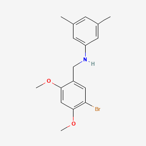 molecular formula C17H20BrNO2 B3572547 N-(5-BROMO-2,4-DIMETHOXYBENZYL)-N-(3,5-DIMETHYLPHENYL)AMINE 