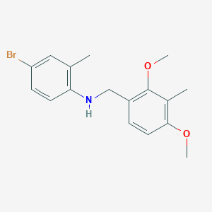 molecular formula C17H20BrNO2 B3572553 N-(4-bromo-2-methylphenyl)-N-(2,4-dimethoxy-3-methylbenzyl)amine 