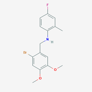 molecular formula C16H17BrFNO2 B3572555 N-(2-BROMO-4,5-DIMETHOXYBENZYL)-N-(4-FLUORO-2-METHYLPHENYL)AMINE 