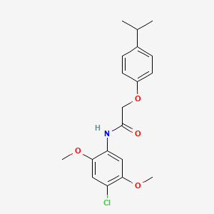 molecular formula C19H22ClNO4 B3572594 N-(4-chloro-2,5-dimethoxyphenyl)-2-(4-isopropylphenoxy)acetamide 