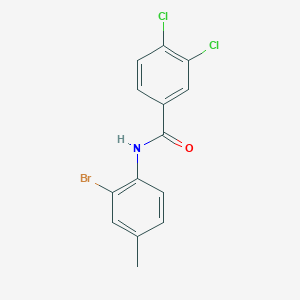 molecular formula C14H10BrCl2NO B3572607 N-(2-bromo-4-methylphenyl)-3,4-dichlorobenzamide 