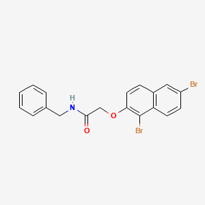 molecular formula C19H15Br2NO2 B3572613 N-benzyl-2-(1,6-dibromonaphthalen-2-yl)oxyacetamide 