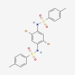 molecular formula C20H18Br2N2O4S2 B3572638 N,N'-(2,5-dibromo-1,4-phenylene)bis(4-methylbenzenesulfonamide) 