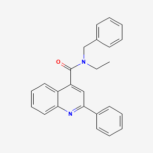molecular formula C25H22N2O B3572680 N-benzyl-N-ethyl-2-phenylquinoline-4-carboxamide 
