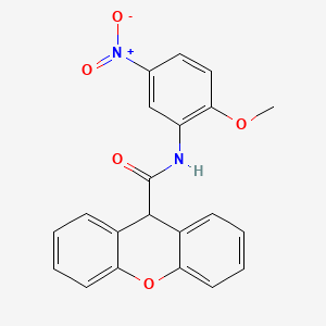 molecular formula C21H16N2O5 B3572747 N-(2-methoxy-5-nitrophenyl)-9H-xanthene-9-carboxamide 