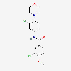 molecular formula C18H18Cl2N2O3 B3572753 3-chloro-N-(3-chloro-4-morpholin-4-ylphenyl)-4-methoxybenzamide 