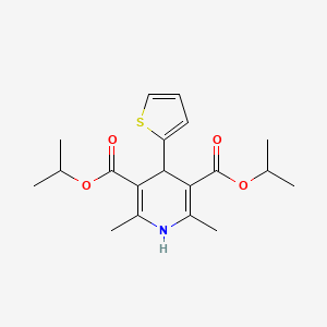 molecular formula C19H25NO4S B3572760 diisopropyl 2,6-dimethyl-4-(2-thienyl)-1,4-dihydro-3,5-pyridinedicarboxylate CAS No. 324577-07-3