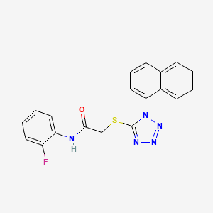 molecular formula C19H14FN5OS B3572839 N-(2-fluorophenyl)-2-{[1-(1-naphthyl)-1H-tetrazol-5-yl]thio}acetamide 