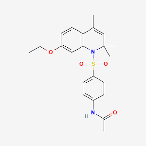 molecular formula C22H26N2O4S B3572846 N-{4-[(7-ethoxy-2,2,4-trimethyl-1(2H)-quinolinyl)sulfonyl]phenyl}acetamide 
