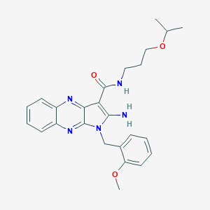 molecular formula C25H29N5O3 B357288 2-amino-N-(3-isopropoxypropyl)-1-(2-methoxybenzyl)-1H-pyrrolo[2,3-b]quinoxaline-3-carboxamide CAS No. 844663-06-5