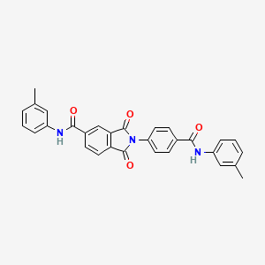molecular formula C30H23N3O4 B3572900 N-(3-methylphenyl)-2-{4-[(3-methylphenyl)carbamoyl]phenyl}-1,3-dioxo-2,3-dihydro-1H-isoindole-5-carboxamide 