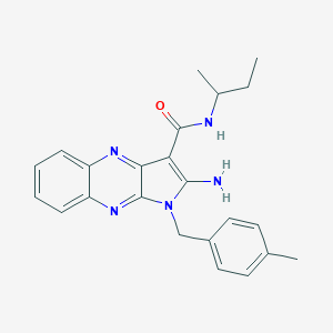 molecular formula C23H25N5O B357294 2-amino-N-(butan-2-yl)-1-(4-methylbenzyl)-1H-pyrrolo[2,3-b]quinoxaline-3-carboxamide CAS No. 573708-27-7