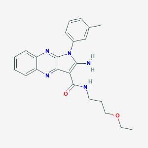 molecular formula C23H25N5O2 B357296 2-amino-N-(3-ethoxypropyl)-1-(3-methylphenyl)-1H-pyrrolo[2,3-b]quinoxaline-3-carboxamide CAS No. 573694-08-3