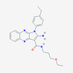B357305 2-amino-N-(3-ethoxypropyl)-1-(4-ethylphenyl)-1H-pyrrolo[2,3-b]quinoxaline-3-carboxamide CAS No. 843625-80-9