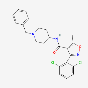 molecular formula C23H23Cl2N3O2 B3573188 N-(1-benzylpiperidin-4-yl)-3-(2,6-dichlorophenyl)-5-methyl-1,2-oxazole-4-carboxamide 