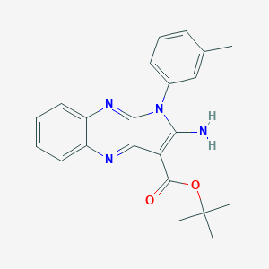 molecular formula C22H22N4O2 B357324 Tert-butyl 2-amino-1-(3-methylphenyl)pyrrolo[3,2-b]quinoxaline-3-carboxylate CAS No. 799833-17-3