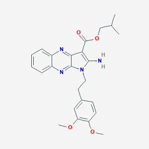 2-Methylpropyl 2-amino-1-[2-(3,4-dimethoxyphenyl)ethyl]pyrrolo[3,2-b]quinoxaline-3-carboxylate