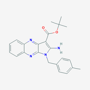 molecular formula C23H24N4O2 B357333 tert-butyl 2-amino-1-(4-methylbenzyl)-1H-pyrrolo[2,3-b]quinoxaline-3-carboxylate CAS No. 836646-50-5