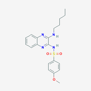4-methoxy-N-(3-(pentylamino)quinoxalin-2-yl)benzenesulfonamide